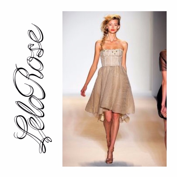Lela Rose Dresses & Skirts - LELA ROSE Sexy Strapless Bustier Midi Dress SZ 2